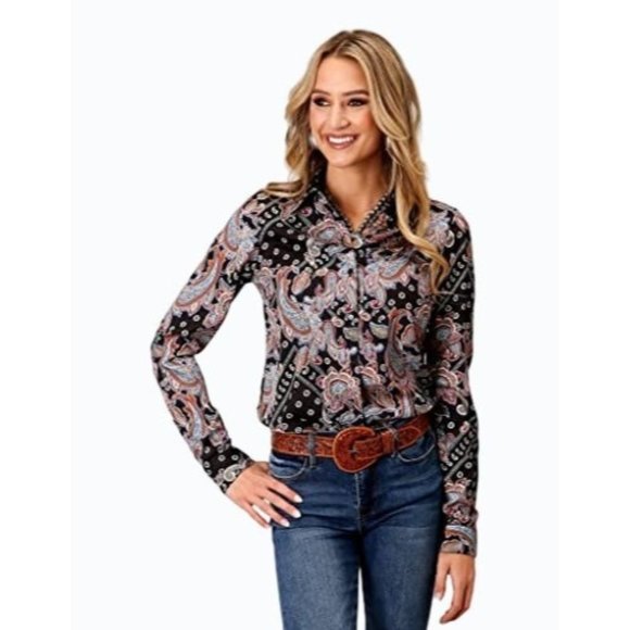 Chemise Western Roper Pour Femme, Manches Longues, Taille XL, à Snaps (occasion)